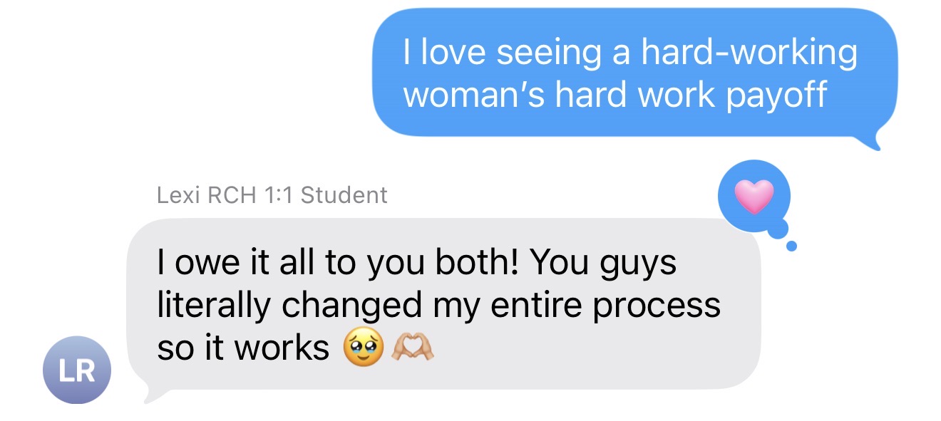 Member message thanking the team for changing their process
